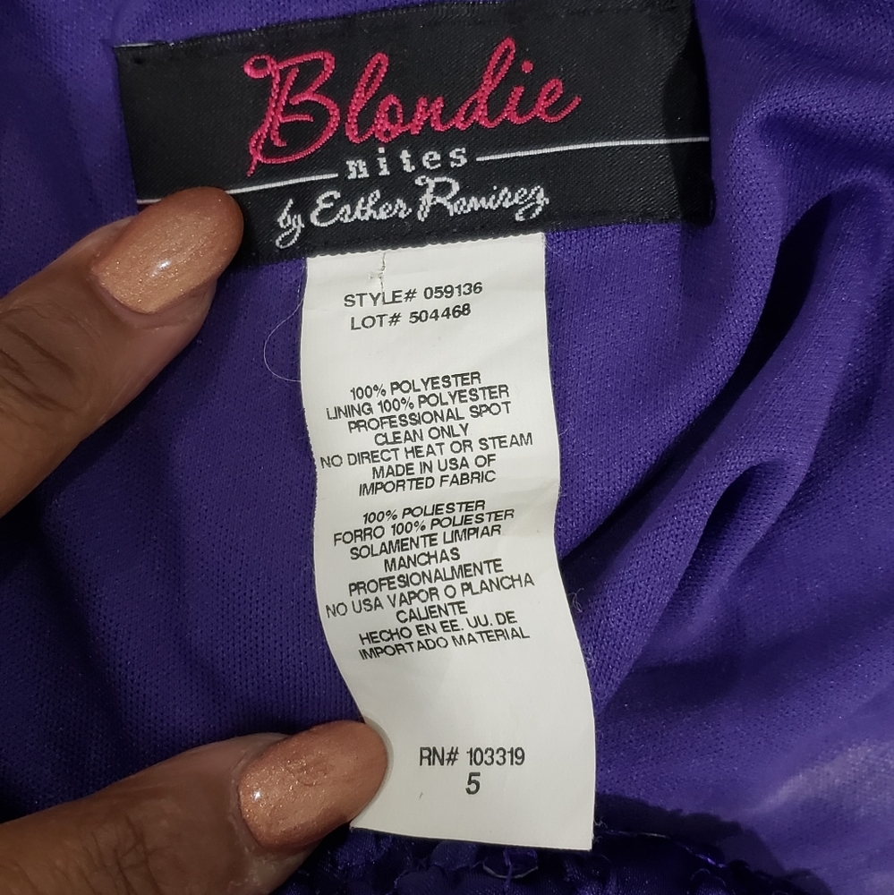 Purple Sequin Dress - Picture 3 of 5